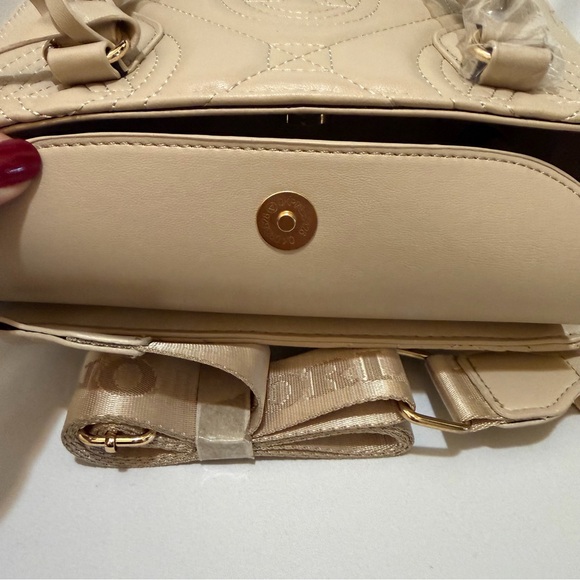 Valentino Orlandi Light Taupe Quilted Vegan Leather Hand Bag - NWT - Picture 7 of 14